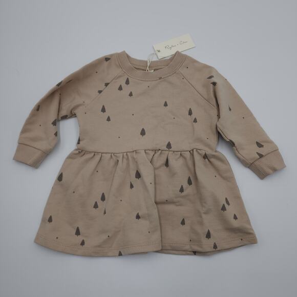 Rylee + Cru Long sleeve Raglan Dress Tree Print Size 3-6 Months - Picture 1 of 7